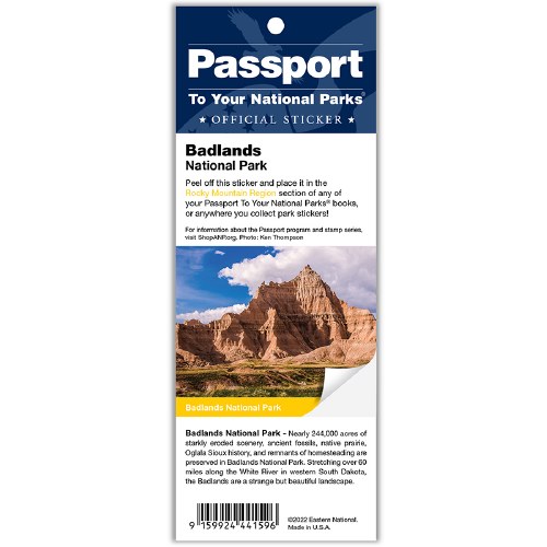 Badlands NP Passport Sticker Shop Americas National Parks